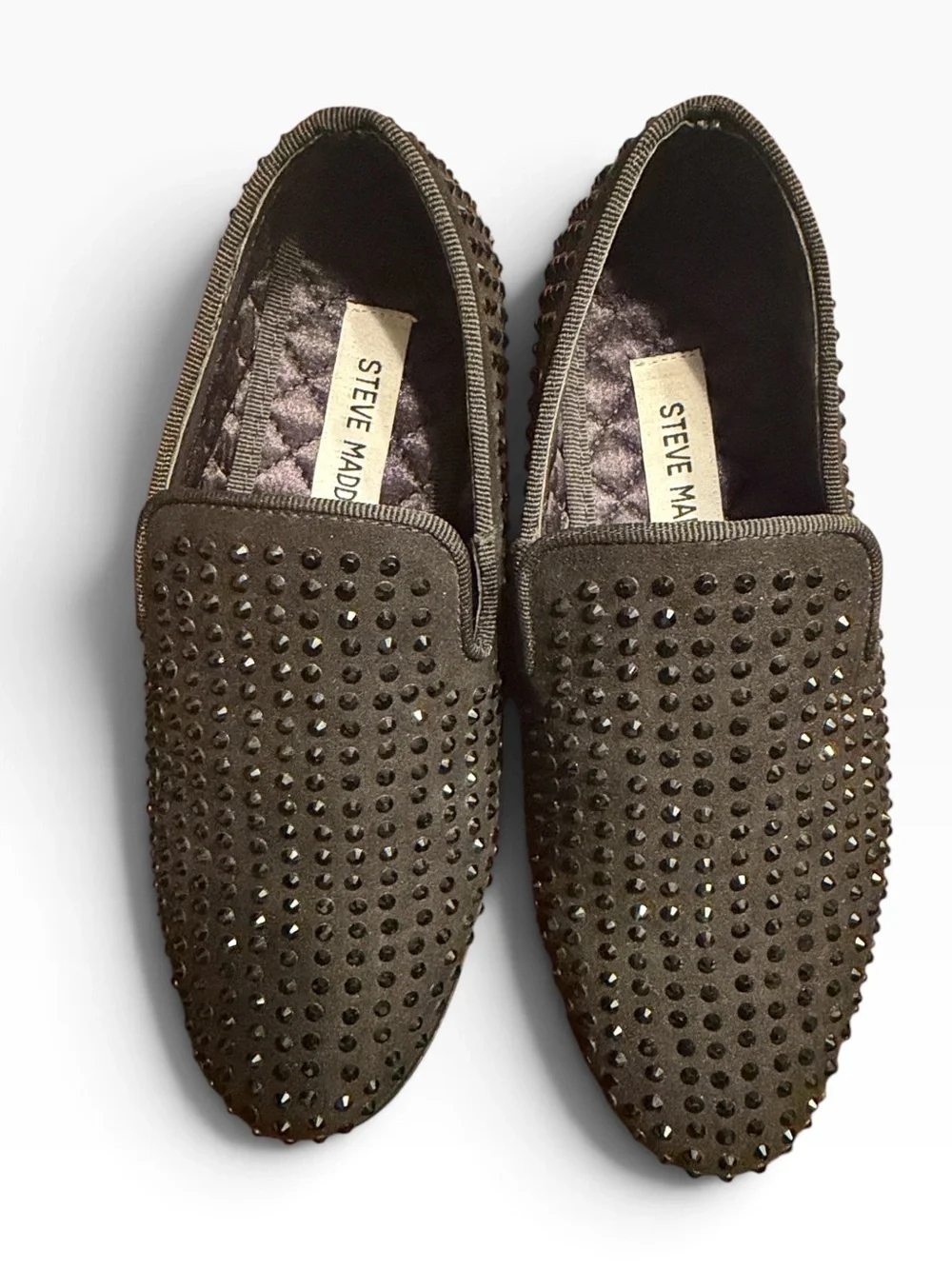 Steve Madden Kids Boys  Rhinestone Slip on Loafers Shoes(Size 1)